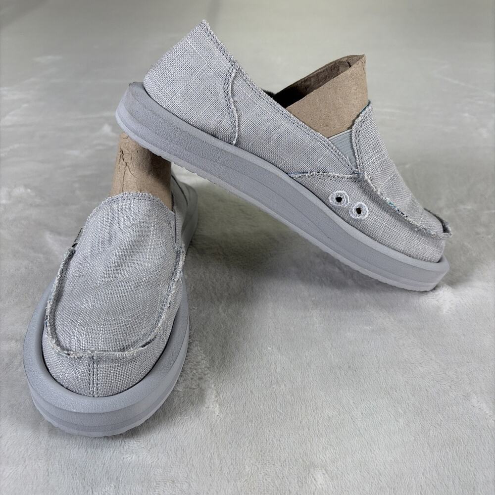 Sanuk Women's Donna Soft Top ST Hemp Grey Slip On Shoes 1119310 NWOT Sz. 6 Chrty